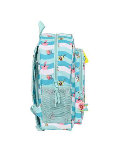 Cartable Spongebob Stay positive Bleu Blanc (32 x 38 x 12 cm)