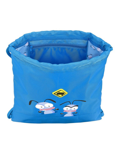 Sac à dos serré par des ficelles El Hormiguero Bleu (35 x 40 x 1 cm)