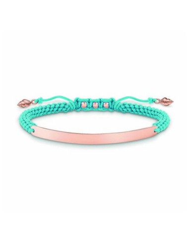 Bracelet Femme Thomas Sabo LBA0062-597-1 Bleu Or rose Argent