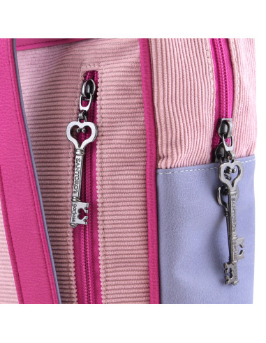 Sac à dos Gorjuss Cheshire cat Rose Violet (27 x 10 x 37 cm)