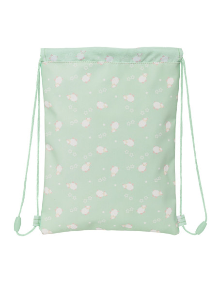 Sac à dos serré par des ficelles Safta Ovejita Vert (26 x 34 x 1 cm)
