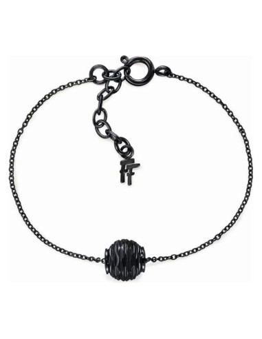 Bracelet Folli Follie 1B17T003K Noir Acier (17 cm)