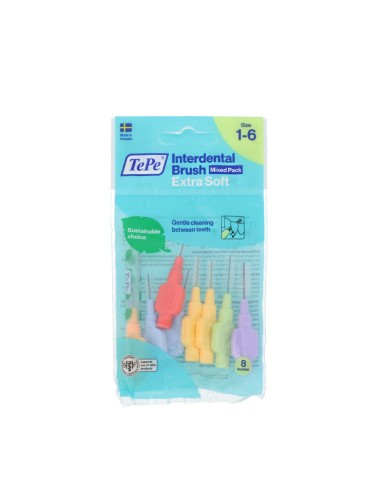 brosses interdentaires Tepe Multicouleur Super doux (8 Unités)