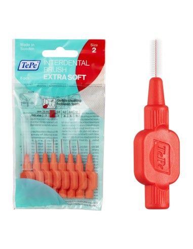 brosses interdentaires Tepe Rouge Super doux (8 Pièces)