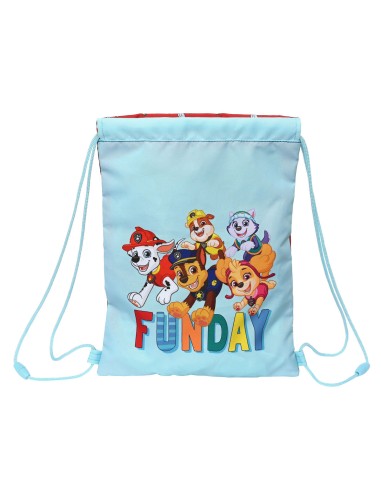 Sac à dos serré par des ficelles The Paw Patrol Funday Rouge Bleu clair (26 x 34 x 1 cm)