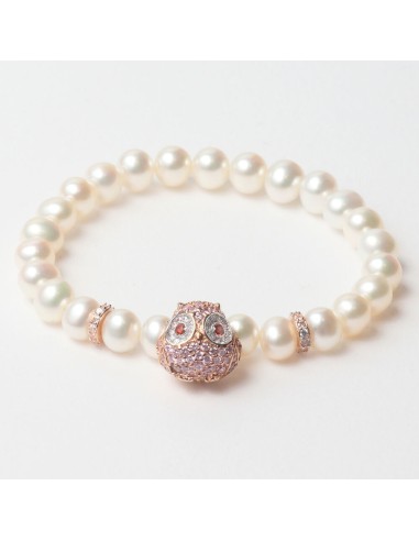 Bracelet Femme Lancaster JLA-BR-OWL-2-WH Blanc Argent 925 16 mm Rosé