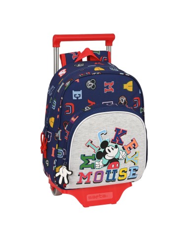 Cartable à roulettes Mickey Mouse Clubhouse Only one Blue marine (28 x 34 x 10 cm)