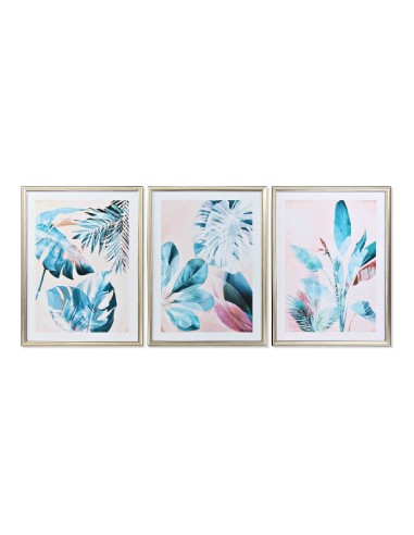 Cadre DKD Home Decor Tropical (3 pcs) (60 x 4 x 80 cm)