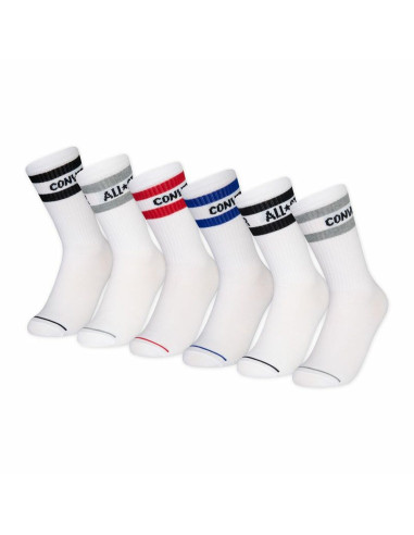 Chaussettes Converse Wordmark Crew Blanc (5-7 Ans)