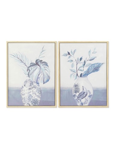 Cadre DKD Home Decor Toile Vase (2 pcs) (60 x 4 x 80 cm)