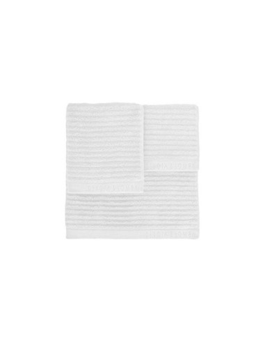 Ensemble de serviettes de toilette Devota  Lomba Rayas marfil Ivoire 100 % coton