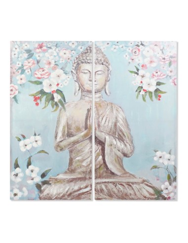 Cadre DKD Home Decor Toile Buda (2 pcs) (70 x 3 x 140 cm) (2 pcs)