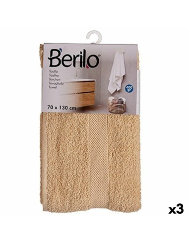 Serviette de toilette Crème 70 x 130 cm (3 Unités)