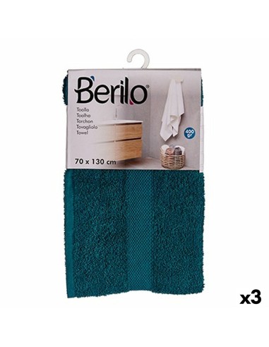 Serviette de toilette Bleu 70 x 130 cm (3 Unités)