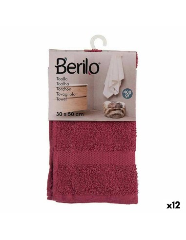 Serviette de toilette 30 x 0,5 x 50 cm Bordeaux (12 Unités)