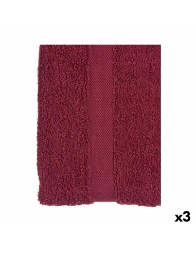 Serviette de toilette Bordeaux 90 x 0,5 x 150 cm (3 Unités)