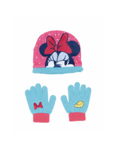 Bonnet et gants Minnie Mouse Lucky Bleu clair