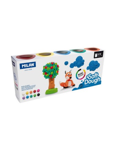 Pâte à modeler en argile Milan Soft dough 913510B Légumes Bleu Jaune