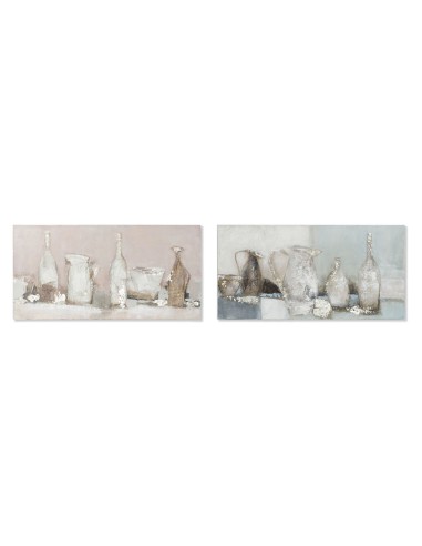 Cadre DKD Home Decor Toile Vase (2 pcs) (120 x 3.8 x 60 cm)