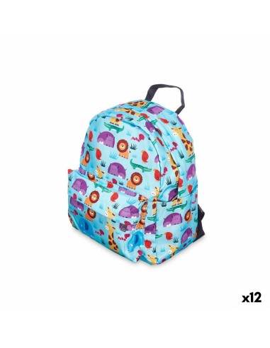 Cartable animaux Multicouleur 28 x 12 x 22 cm (12 Unités)