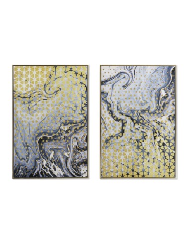 Cadre DKD Home Decor Abstrait (2 pcs) (60 x 3 x 90 cm)