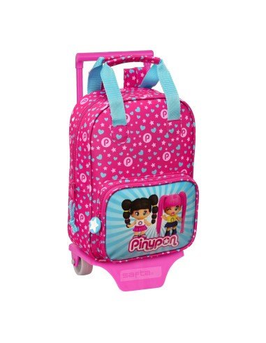 Cartable à roulettes Pinypon Bleu Rose 20 x 28 x 8 cm