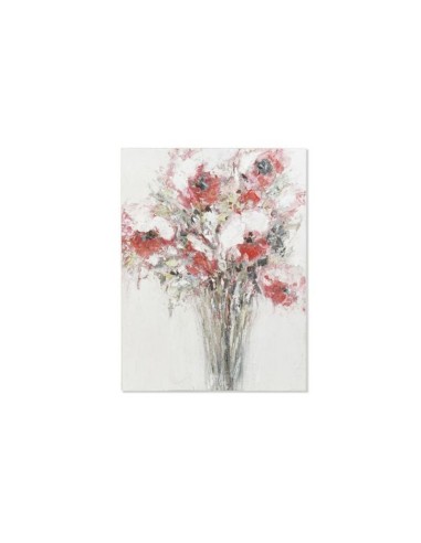 Cadre DKD Home Decor Peint à la main Fleurs (90 x 3 x 120 cm)