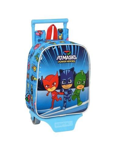 Cartable à roulettes PJ Masks Bleu 22 x 27 x 10 cm