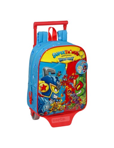 Cartable à roulettes SuperThings Rescue force Bleu 22 x 27 x 10 cm