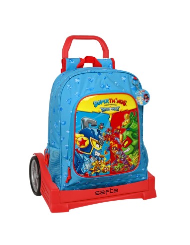 Cartable à roulettes SuperThings Rescue force 32 x 42 x 14 cm Bleu