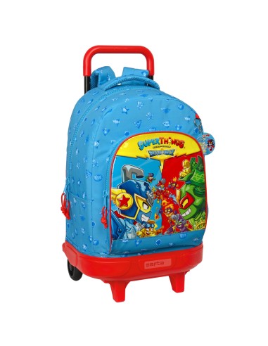 Cartable à roulettes SuperThings Rescue force 33 x 45 x 22 cm Bleu