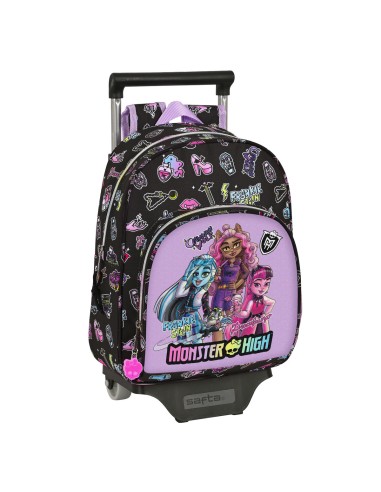 Cartable à roulettes Monster High Creep Noir 28 x 34 x 10 cm