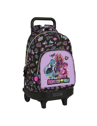 Cartable à roulettes Monster High Creep Noir 33 X 45 X 22 cm