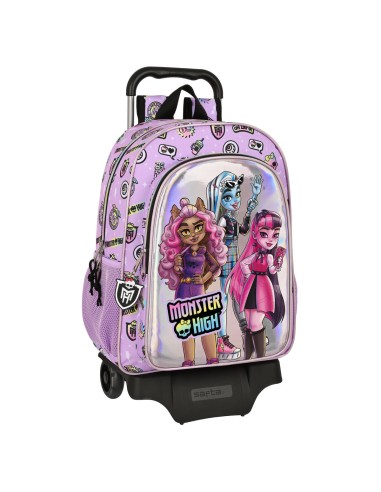 Cartable à roulettes Monster High Best boos Lila 33 x 42 x 14 cm