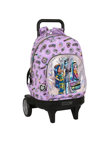 Cartable à roulettes Monster High Best boos Lila 33 X 45 X 22 cm