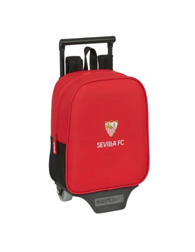 Cartable à roulettes Sevilla Fútbol Club Noir Rouge 22 x 27 x 10 cm