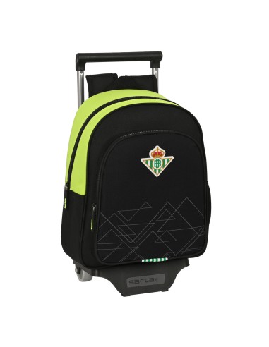 Cartable à roulettes Real Betis Balompié Noir Citron 28 x 34 x 10 cm