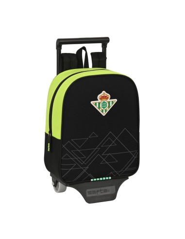 Cartable à roulettes Real Betis Balompié Noir Citron 22 x 27 x 10 cm