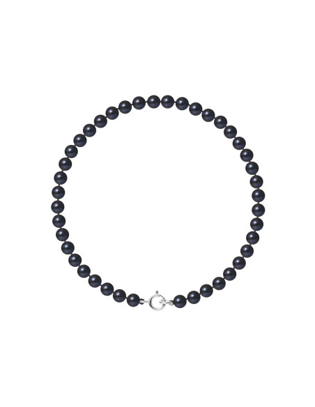PERLINEA- Bracelet Perles de Culture Ronde 4-5 mm Black Tahiti- Bijou Femme 
