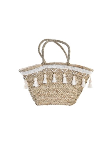 Sac DKD Home Decor Blanc Multicouleur Naturel Métal 59 x 16 x 30 cm