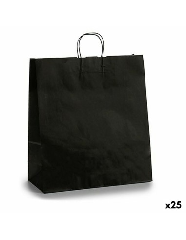 Sac en papier Noir 16 x 57,5 x 46 cm (25 Unités)