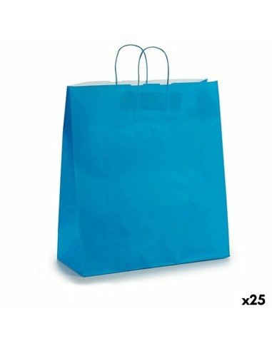 Sac en papier Bleu 16 x 57,5 x 46 cm (25 Unités)