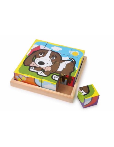 Puzzle en cube animaux domestiques nestor