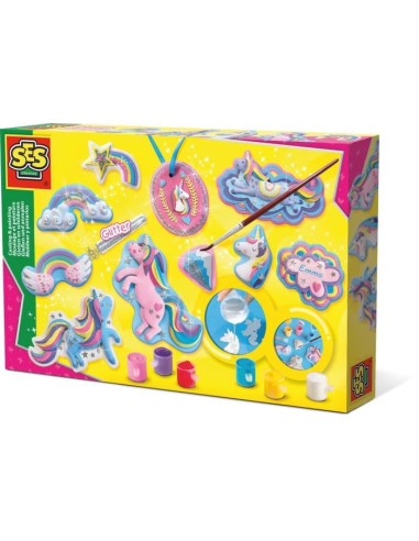 SES CREATIVE - Moulage et peinture Licornes - Kit créatif pour enfants de plus de 5 ans