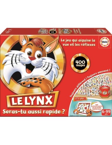 Le Lynx 400 Images, Educa, Jeu de société Famille et Enfants, Renforce la mémoire visuelle et les réflexes, des 6 Ans (16042)