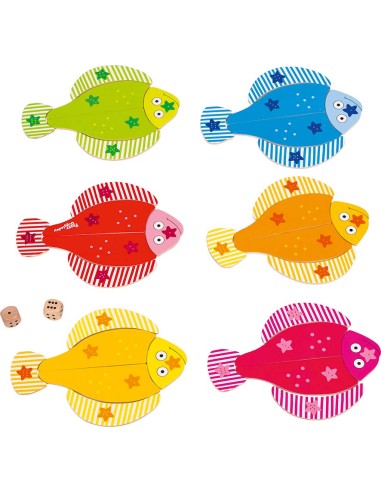 Jeu de dé et petits poissons de peggy diggledey