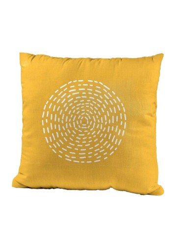 Coussin étnico 45 x 45 cm Moutarde