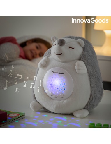 Hérisson en Peluche avec Bruit Blanc et Veilleuse Spikey InnovaGoods