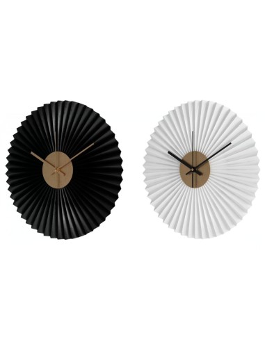 Horloge Murale DKD Home Decor Noir Blanc Fer (30 x 4 x 30 cm) (2 pcs)