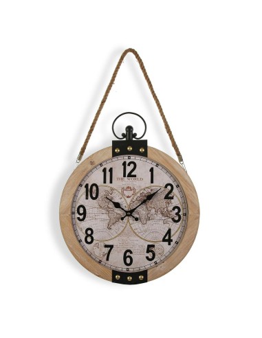 Horloge Murale Versa Mapamundi 40 x 6,5 x 47 cm Bois MDF